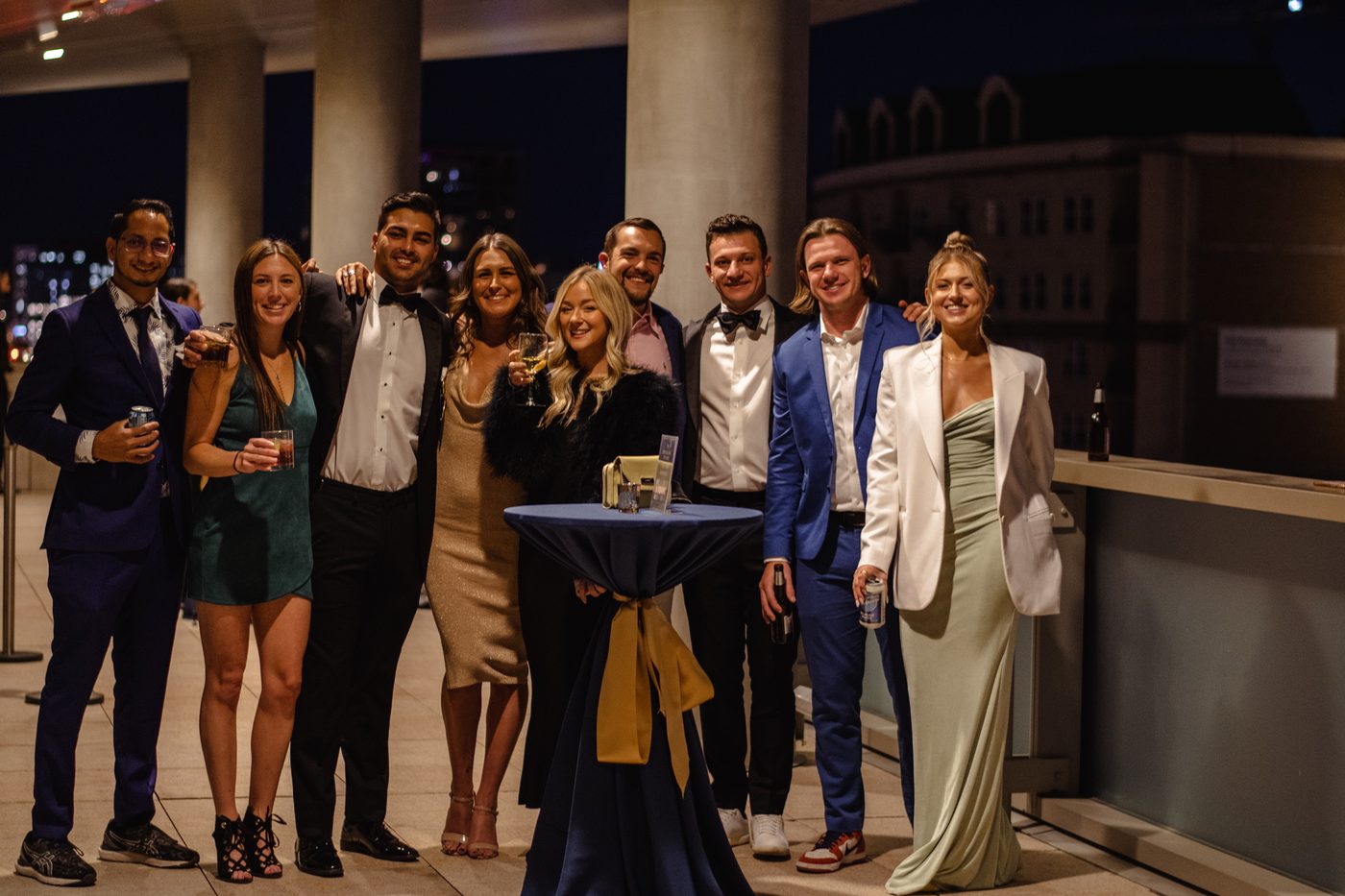 A group of friends together at the 2022 gala