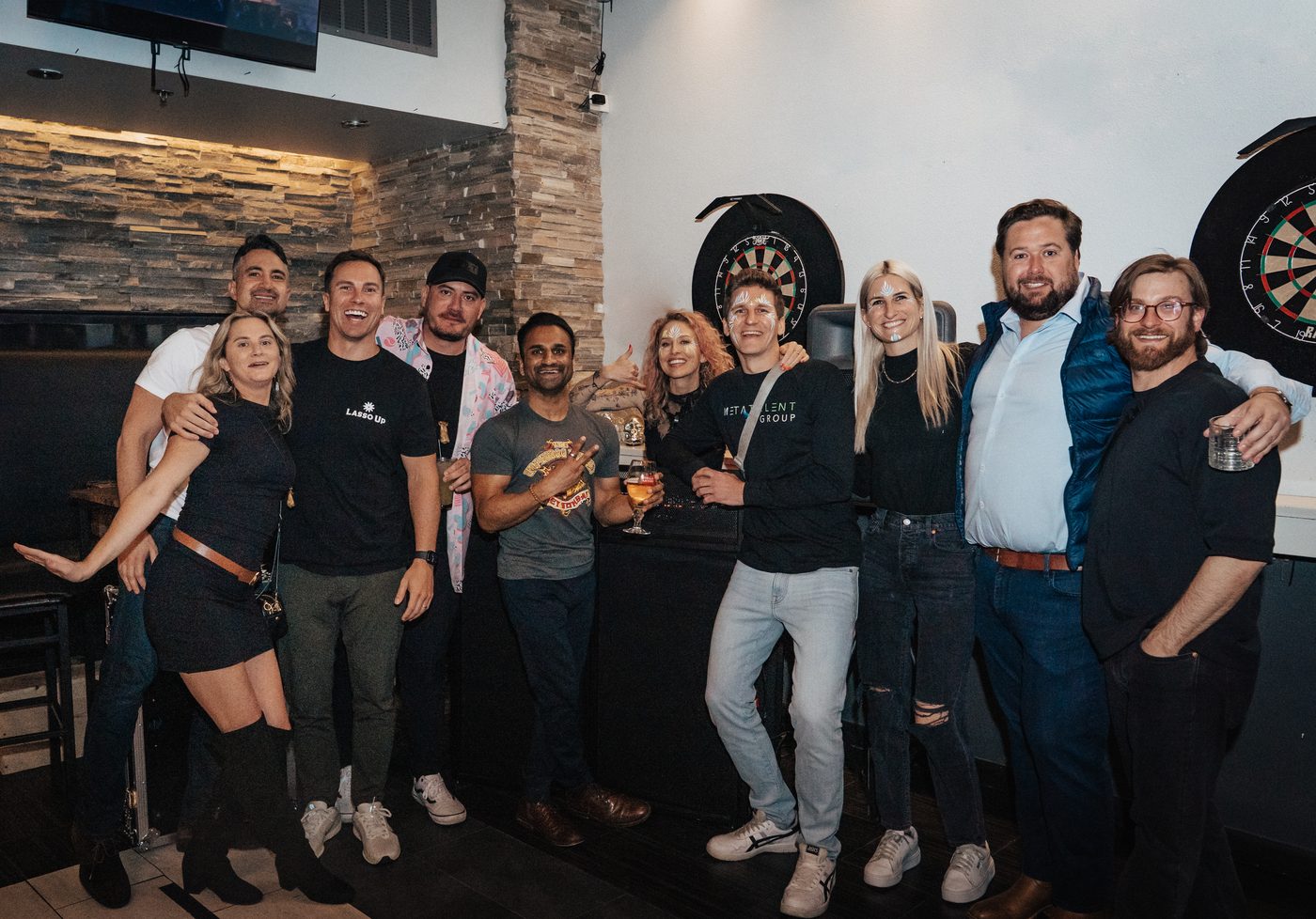The crew and partners together at El Chalate