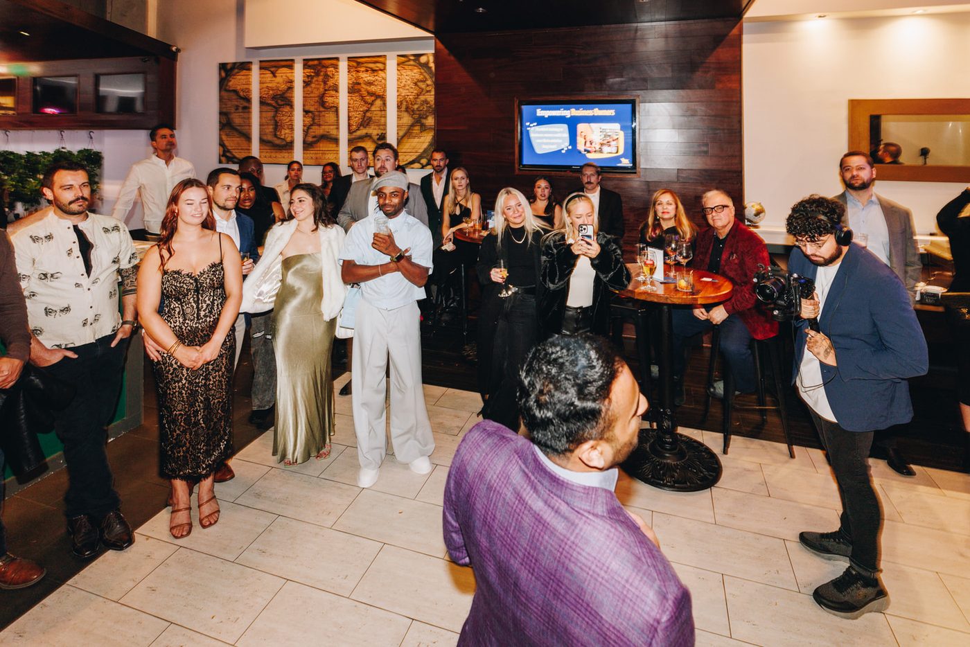 A group of guests from all walks of life together at Fall Ball