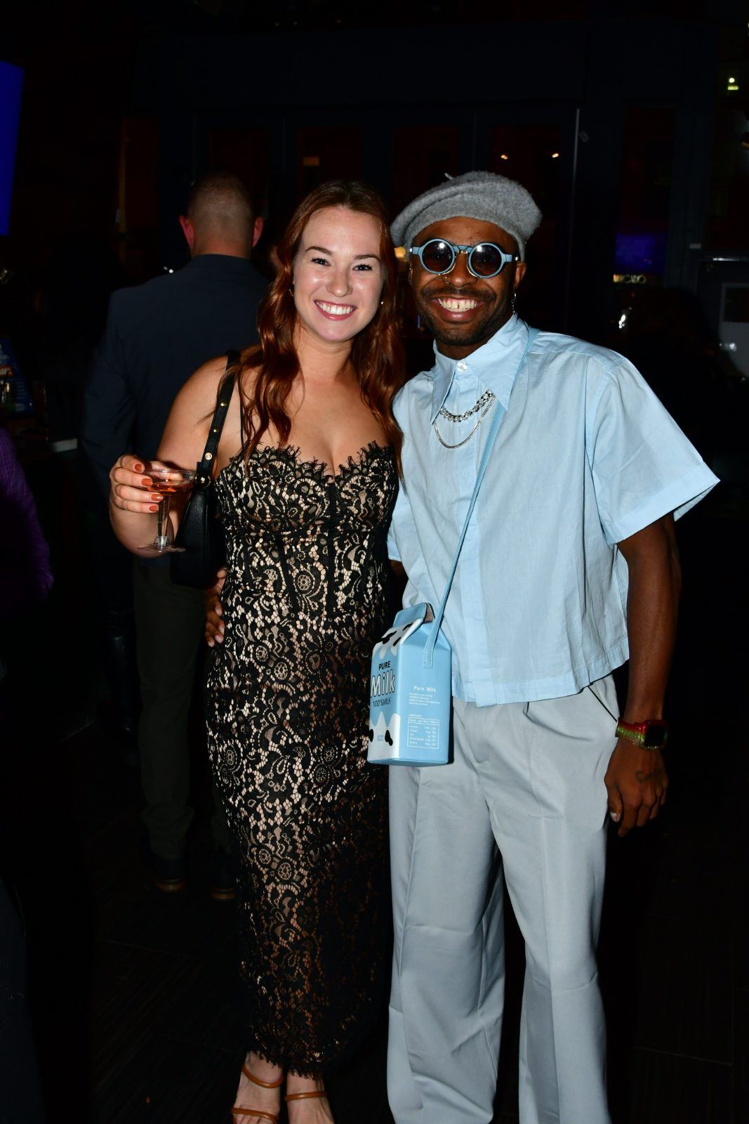 Two guests dressed up at the 4th Annual Fall Ball